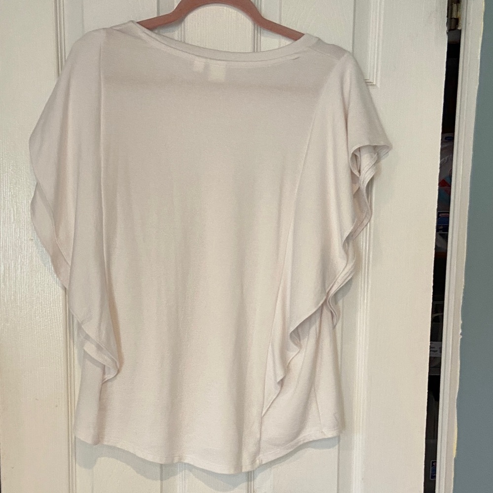 Gap White Ruffle Sleeve Top - Picture 5 of 6